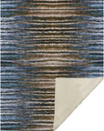 Pixel Weave Blue Washable Indoor-Outdoor Rug