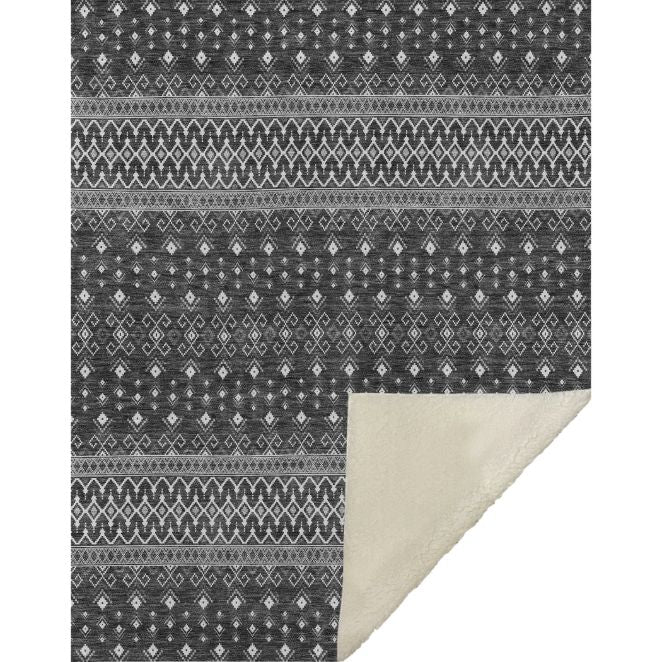 Lazy Rivers Grey Washable Indoor-Outdoor Rug