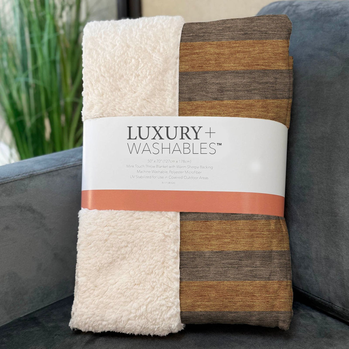 Fluid Mirage Fudge Washable Indoor-Outdoor Rug