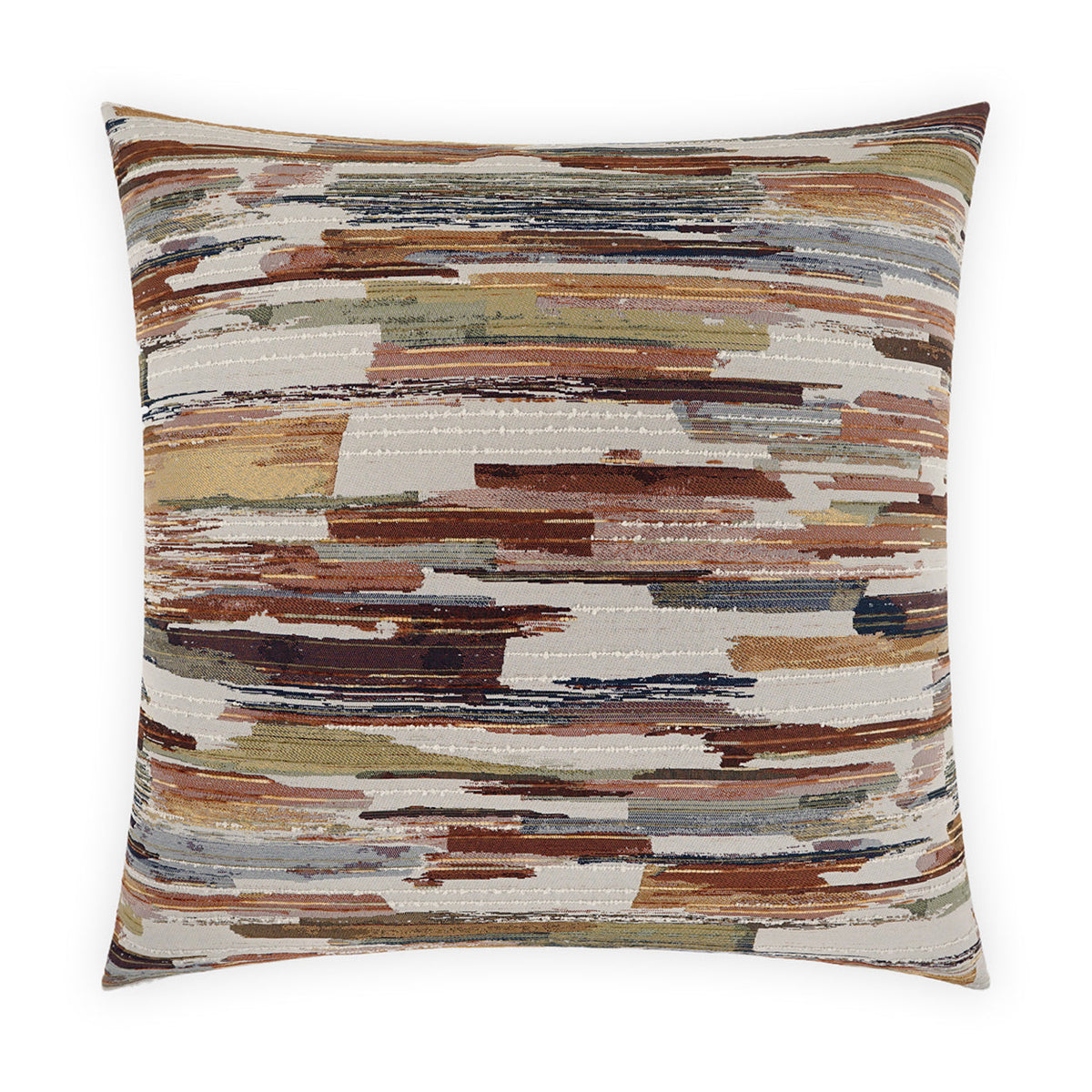 D.V. Kap Mixed Media Harvest Brown Throw Pillow With Insert