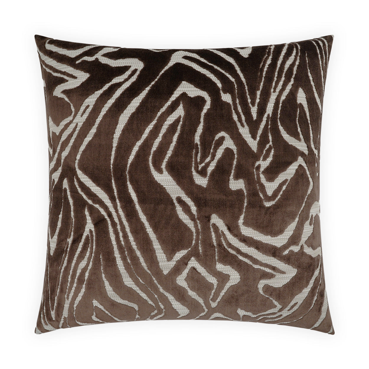 D.V. Kap Zuniga Chocolate Brown Throw Pillow With Insert