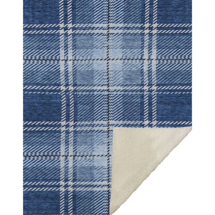 Spiral Whispers Navy Washable Indoor-Outdoor Rug