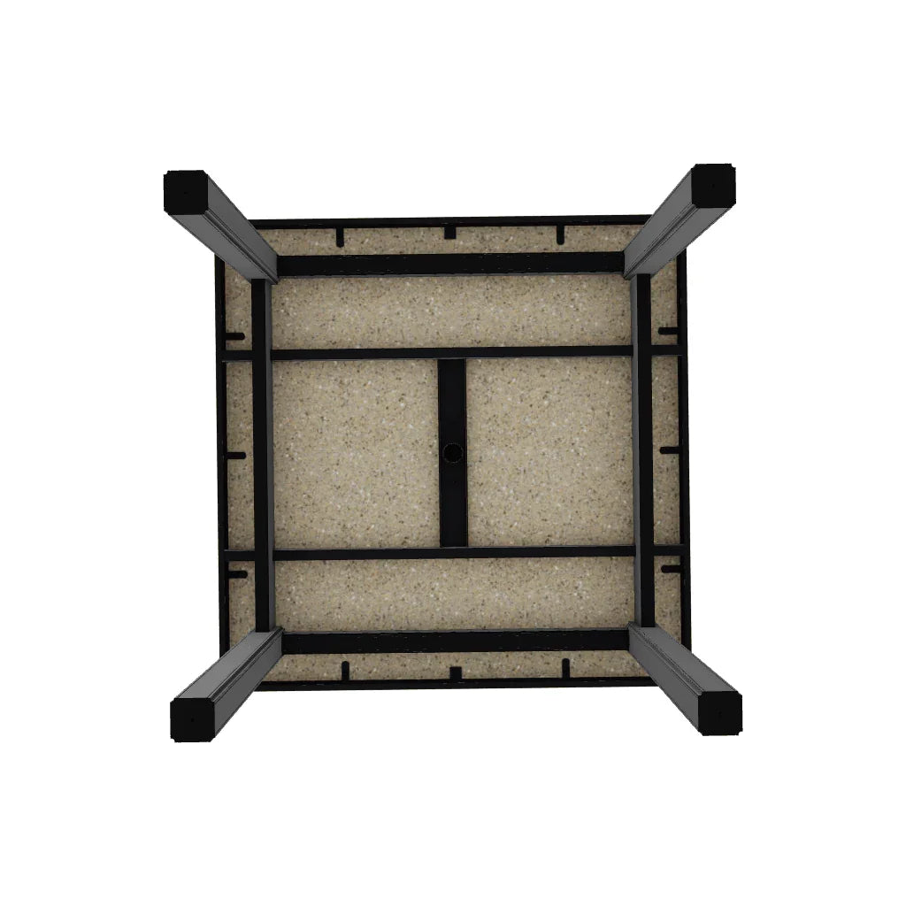 42&quot; Square Origins Table With Umbrella Hole - LOOMLAN - Telescope - Outdoor Dining Tables