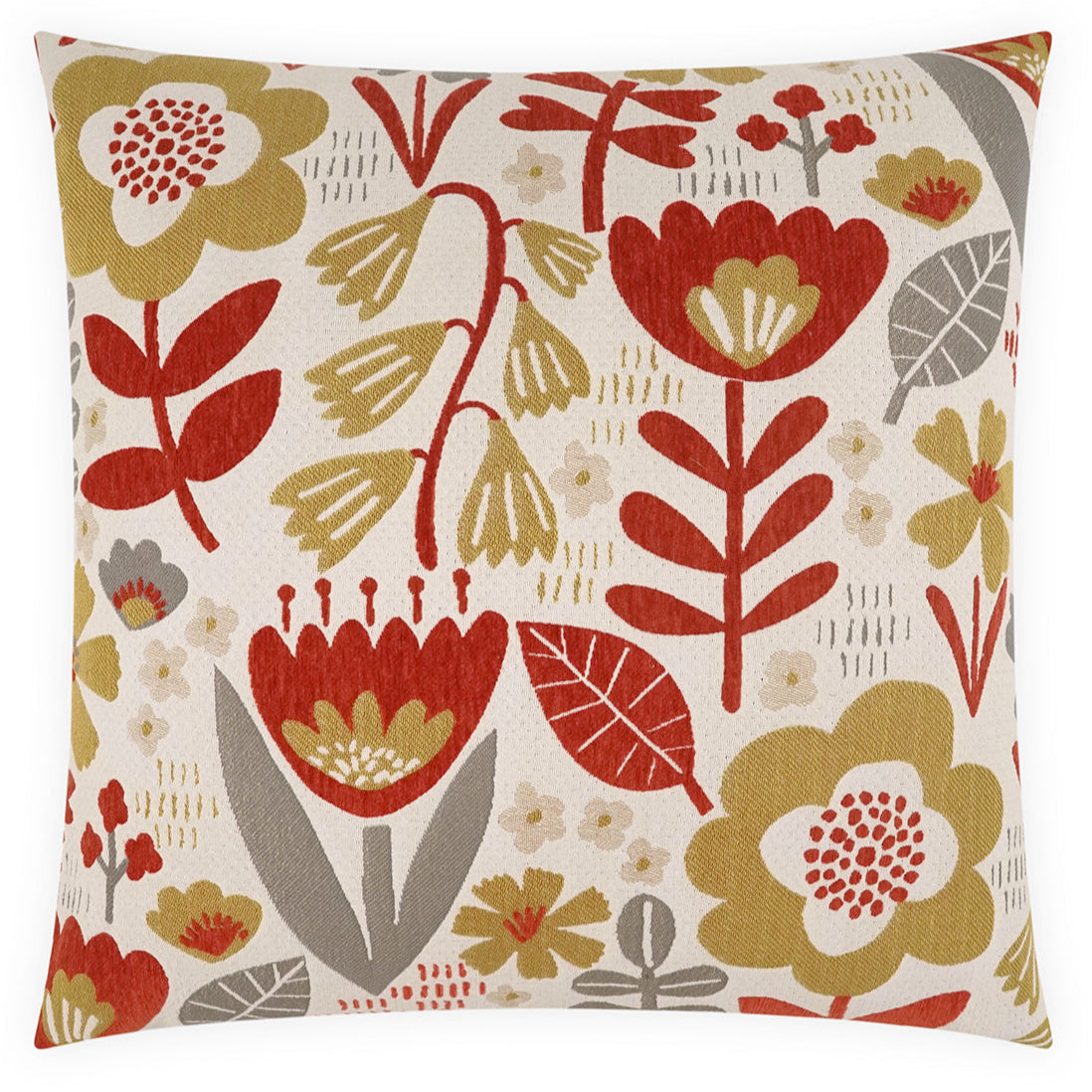 D.V. Kap Dutch Blossom Red Throw Pillow