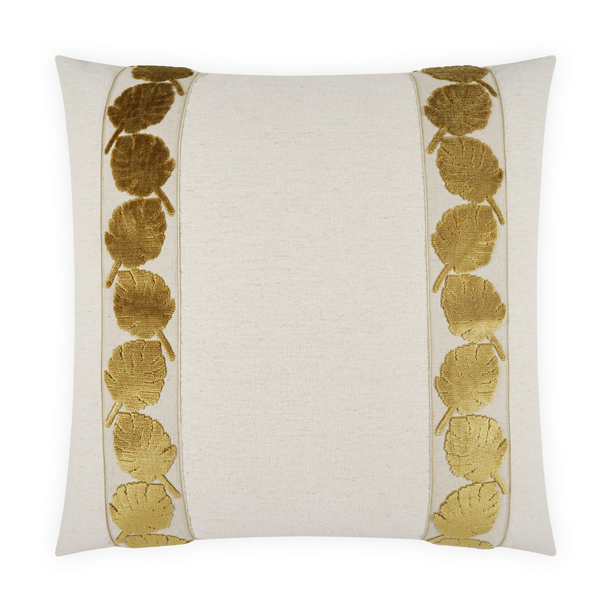 D.V. Kap Palm Leaf Mini Handcrafted Throw Pillow