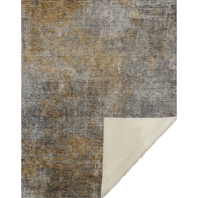Faded Rhythm Grey Washable Indoor-Outdoor Rug