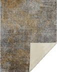Faded Rhythm Grey Washable Indoor-Outdoor Rug
