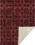 Panel Red Washable Indoor-Outdoor Rug