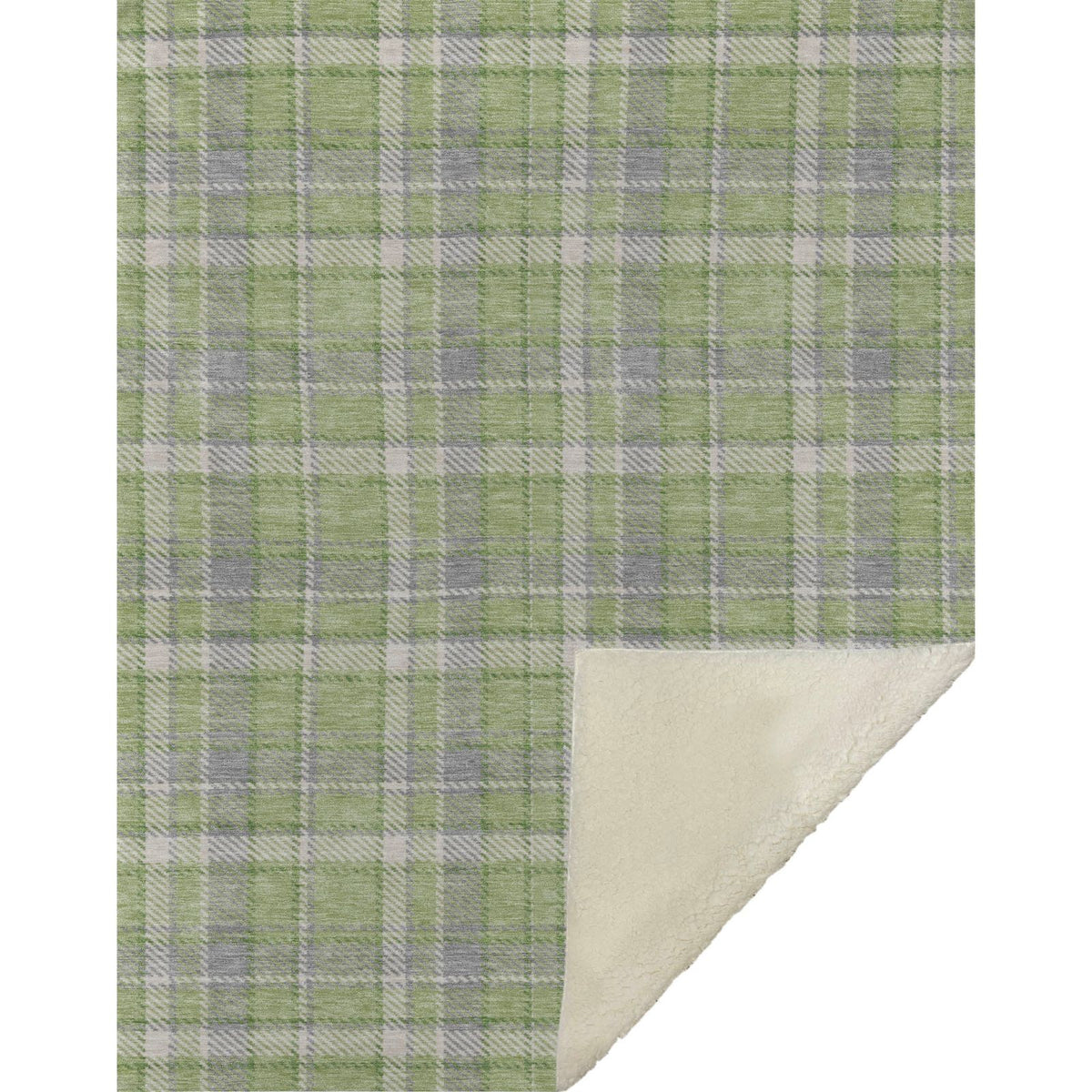Still Bloom Green Washable Indoor-Outdoor Rug