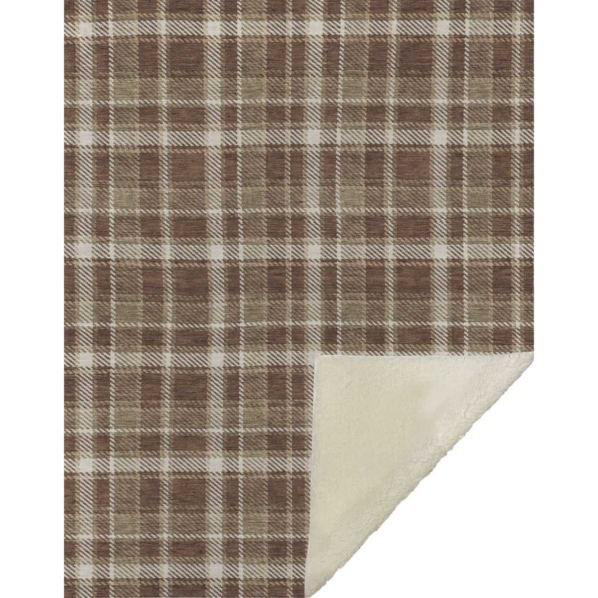 Still Bloom Brown Washable Indoor-Outdoor Rug