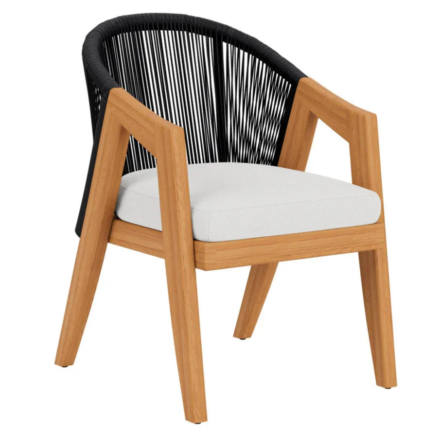 Lloyd Flanders Alpine Teak Wooden Outdoor Dining Armchair