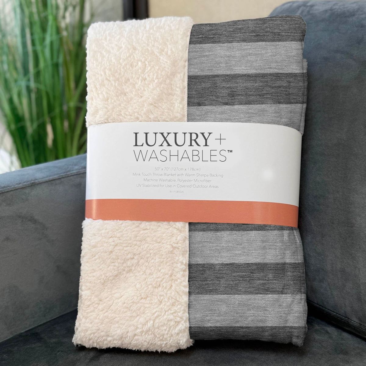 Fluid Mirage Grey Washable Indoor-Outdoor Rug