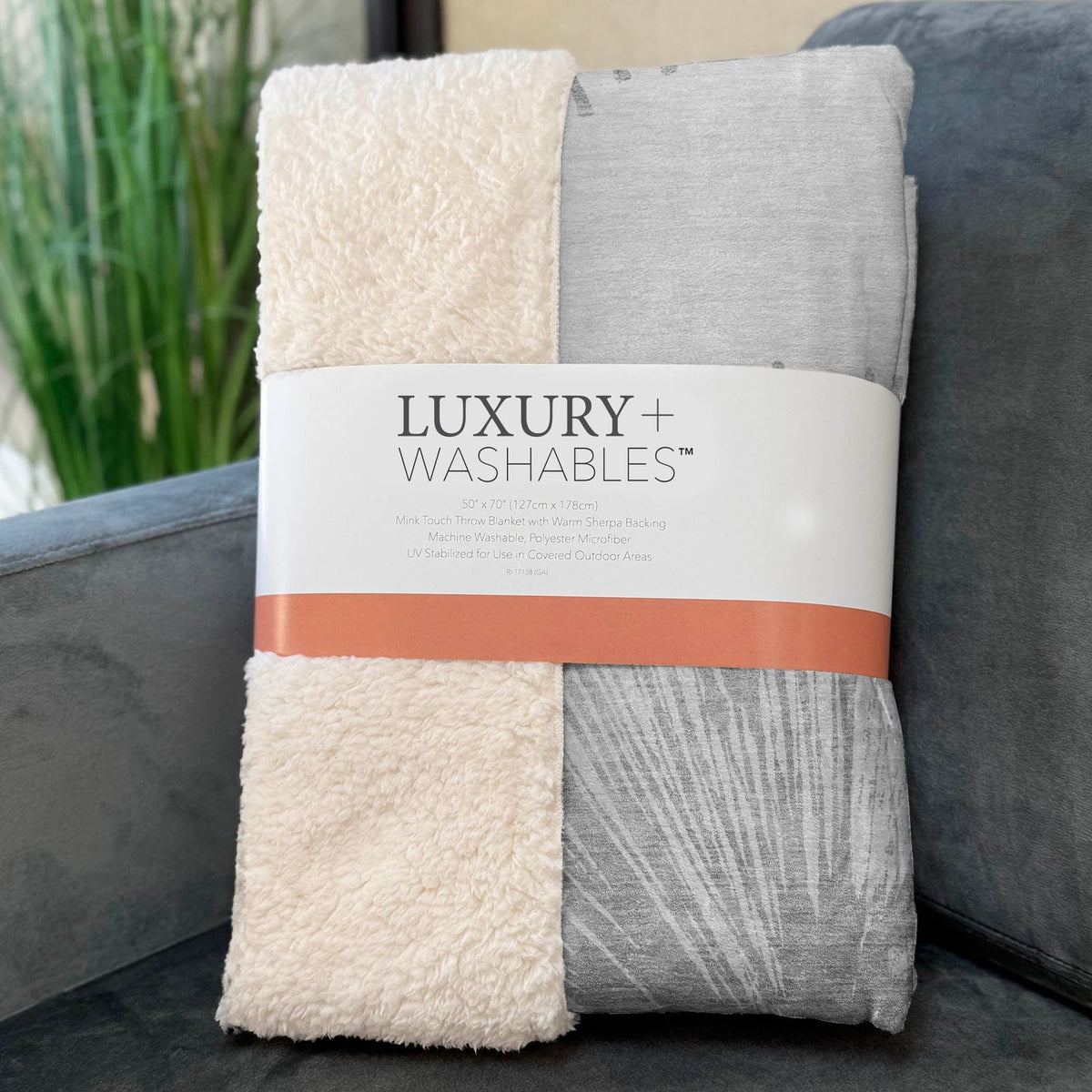 Circles Grey Washable Indoor-Outdoor Rug