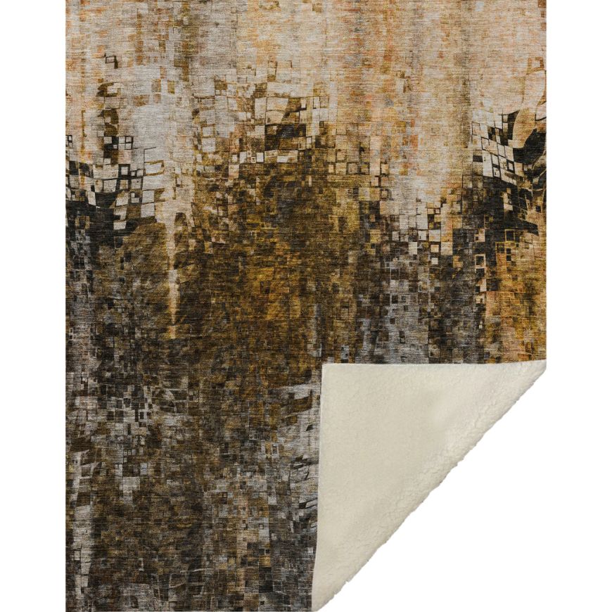 Dust Echo Brown Washable Indoor-Outdoor Rug