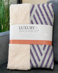 Geometric Purple Washable Indoor-Outdoor Rug