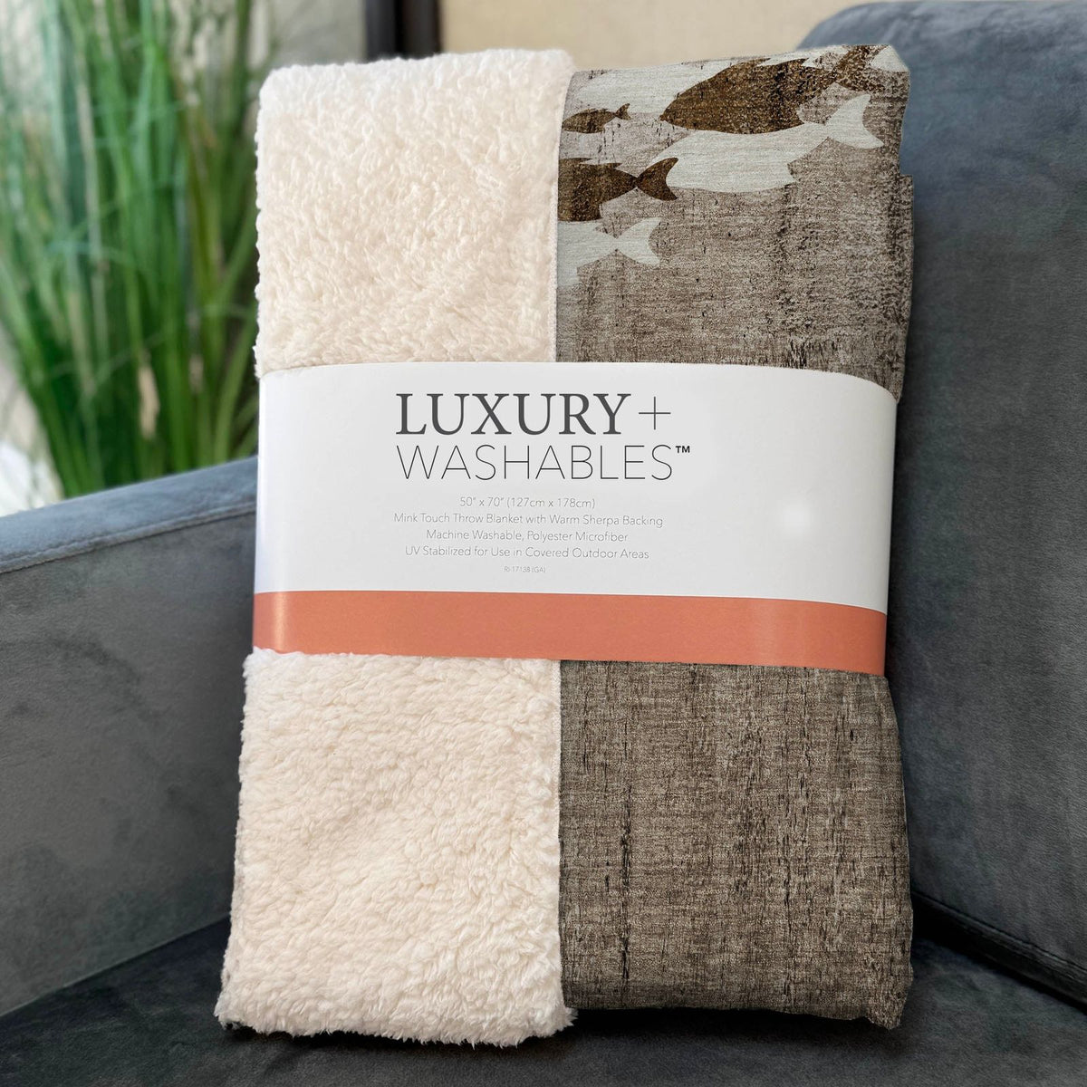 Nautical Brown Washable Indoor-Outdoor Rug