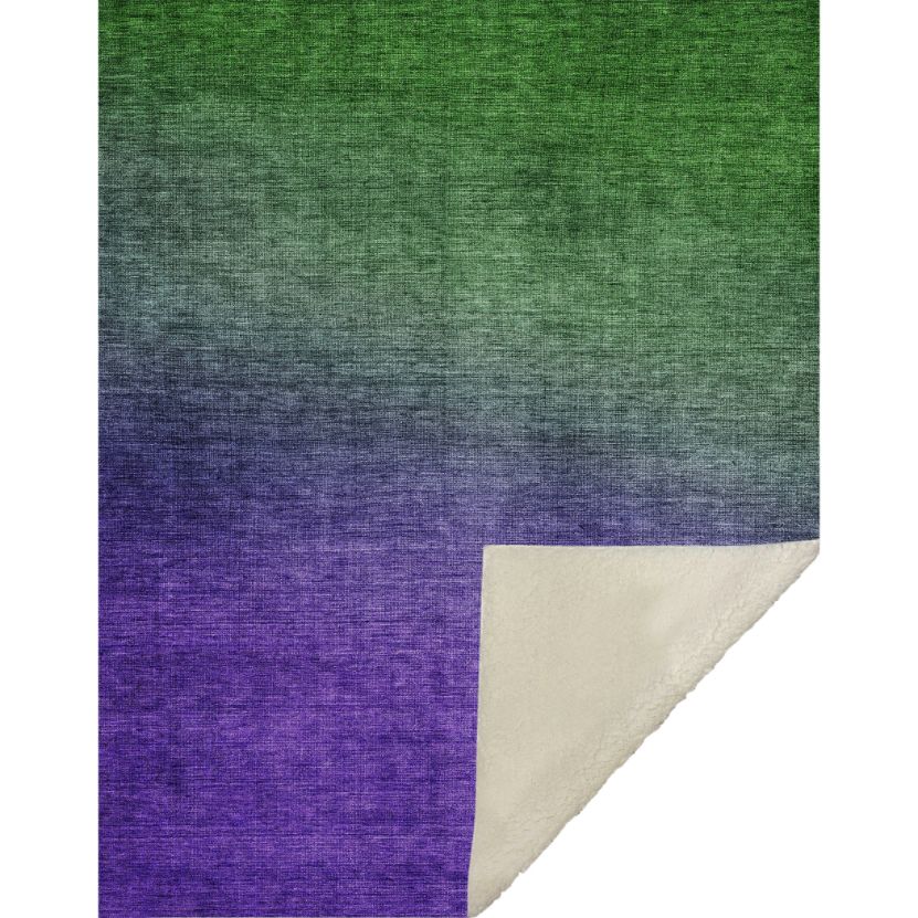 Quiet Current Green Washable Indoor-Outdoor Rug
