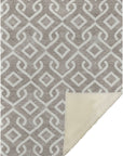 Offset Stripes Taupe Washable Indoor-Outdoor Rug