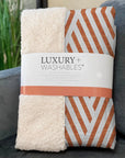 Geometric Orange Washable Indoor-Outdoor Rug