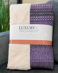 Stripes Purple Washable Indoor-Outdoor Rug