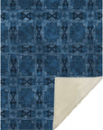 Panel Navy Washable Indoor-Outdoor Rug