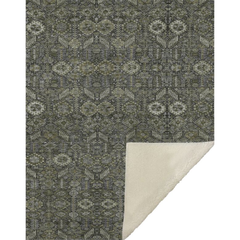 Bohemian Taupe Washable Indoor-Outdoor Rug