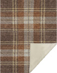 Spiral Whispers Chocolate Washable Indoor-Outdoor Rug