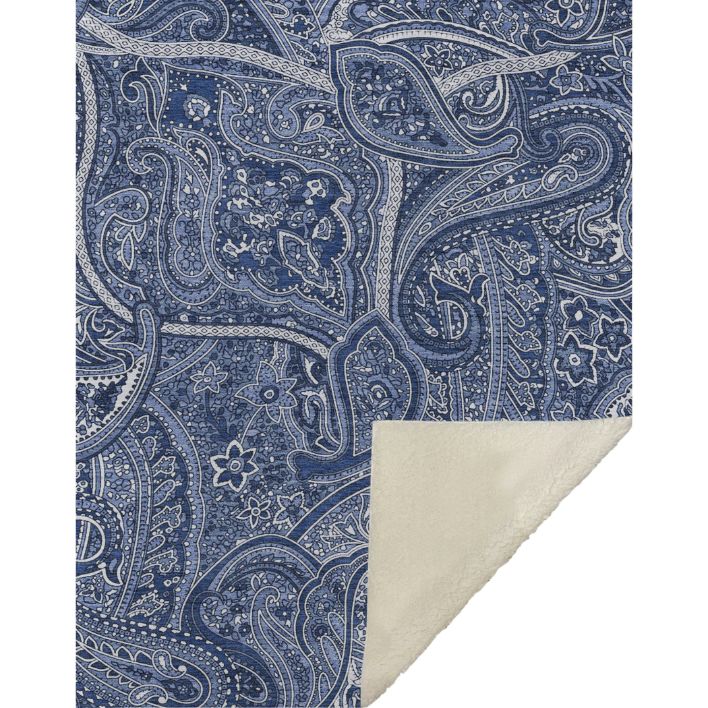 Woven Blocks Blue Washable Indoor-Outdoor Rug