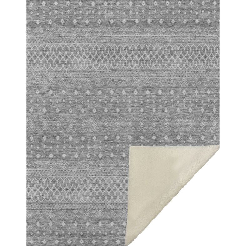 Boho Grey Washable Indoor-Outdoor Rug