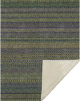 Stripes Olive Washable Indoor-Outdoor Rug