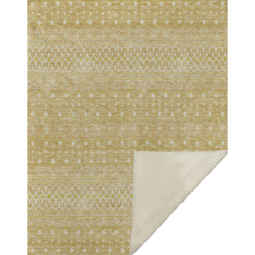 Boho Gold Washable Indoor-Outdoor Rug