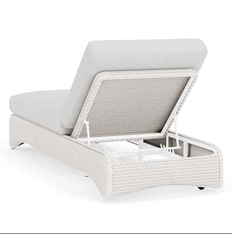 Lloyd Flanders Loom Wicker Outdoor Chaise