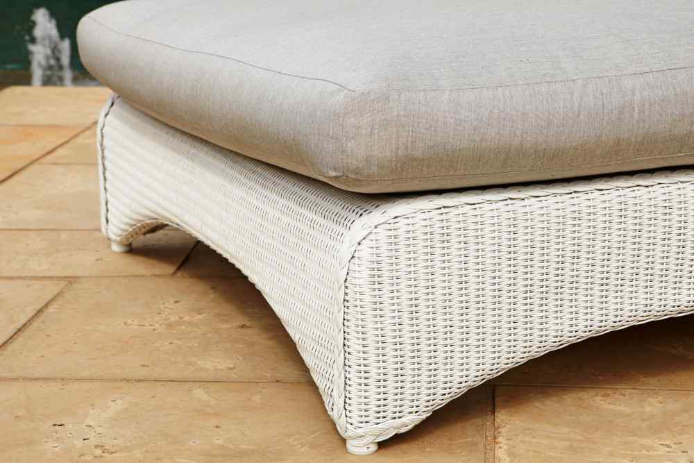 Lloyd Flanders Loom Wicker Double Outdoor Chaise