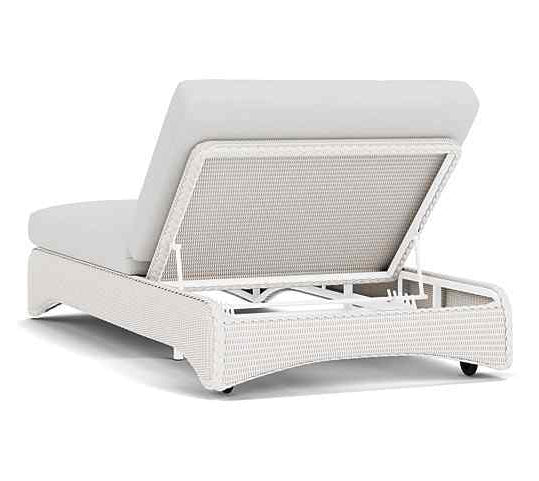 Lloyd Flanders Loom Wicker Double Outdoor Chaise