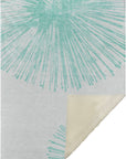 Circles Teal Washable Indoor-Outdoor Rug