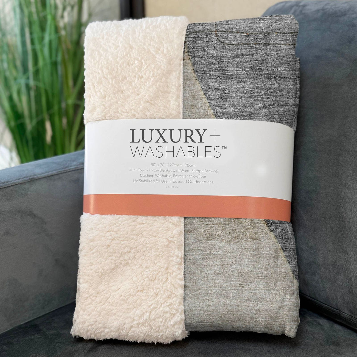 Modern Taupe Washable Indoor-Outdoor Rug