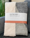 Modern Taupe Washable Indoor-Outdoor Rug