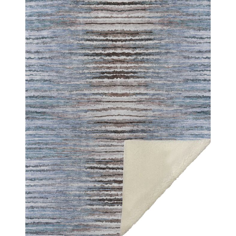 Pixel Weave Sky Washable Indoor-Outdoor Rug