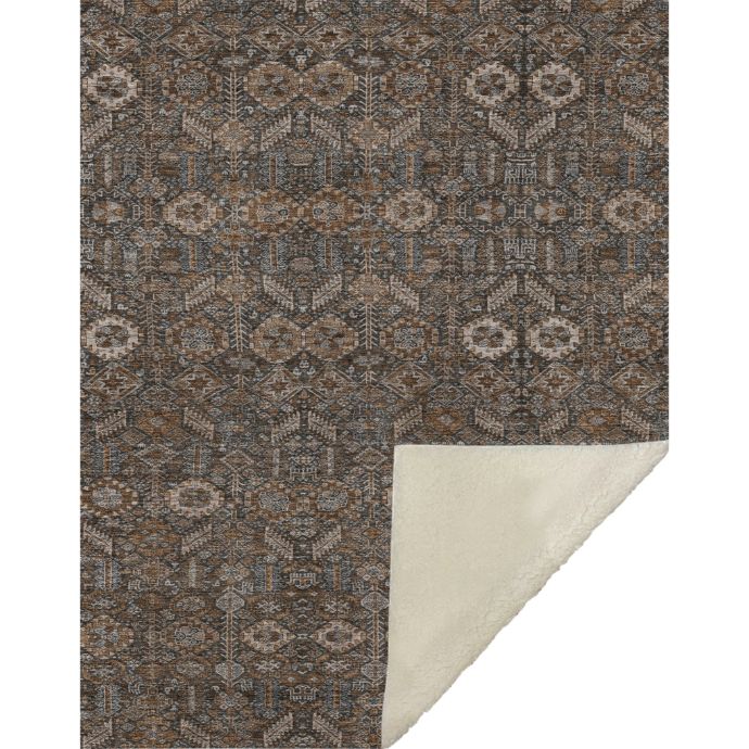 Bohemian Brown Washable Indoor-Outdoor Rug
