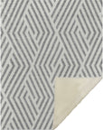 Geometric Grey Washable Indoor-Outdoor Rug