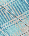 Spiral Whispers Teal Washable Indoor-Outdoor Rug