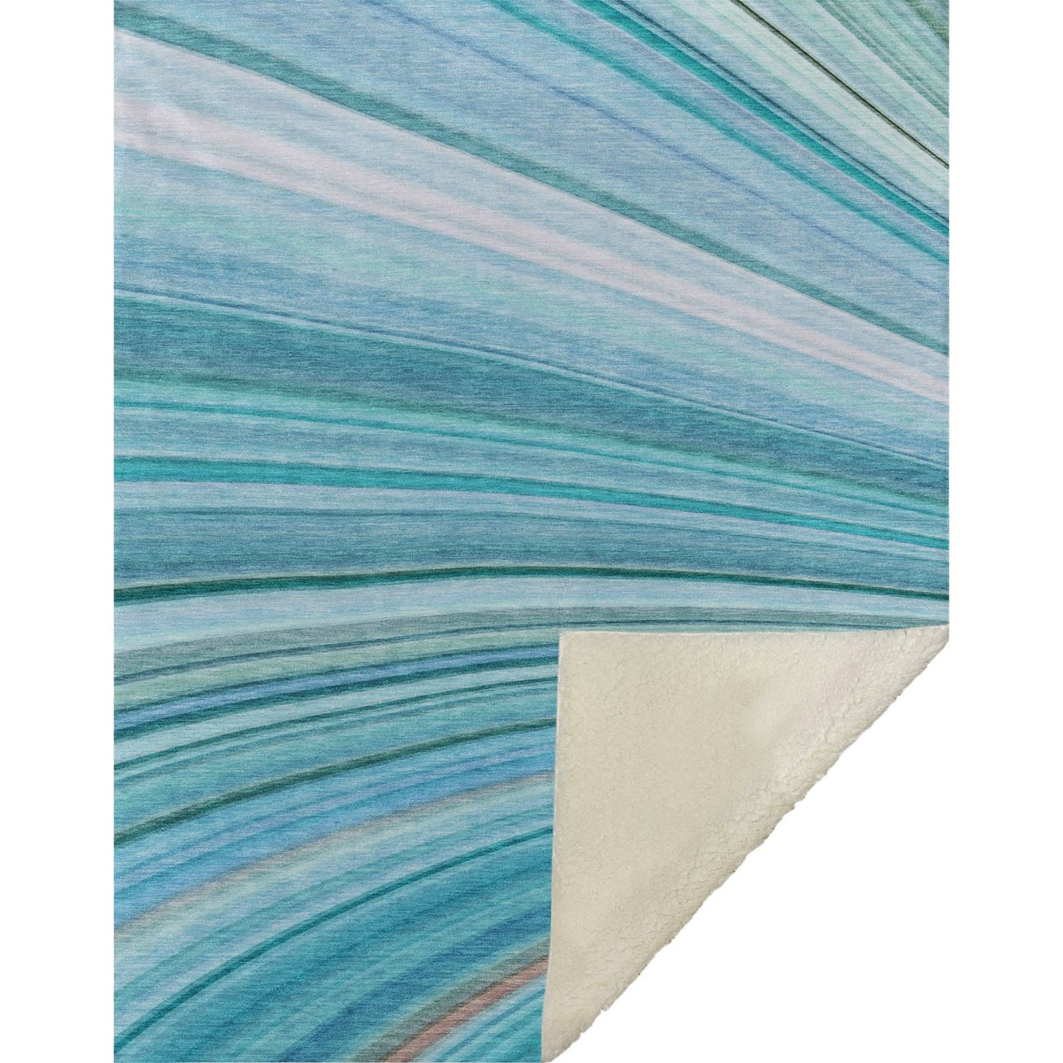 Waves Teal Washable Indoor-Outdoor Rug