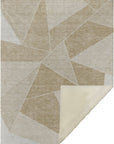Gentle Waves Beige Washable Indoor-Outdoor Rug