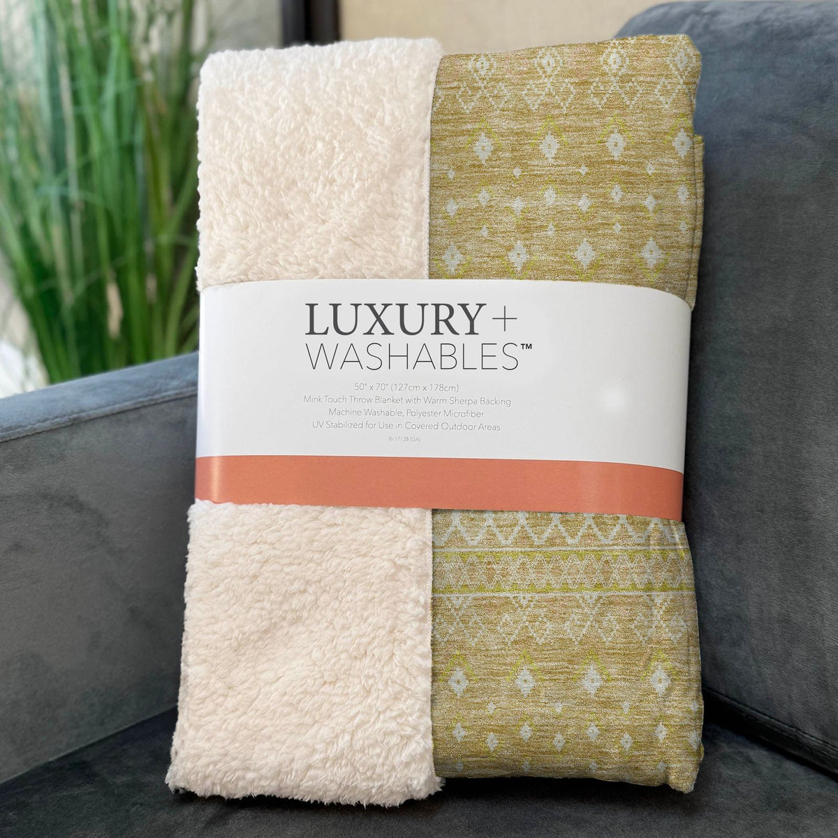 Boho Gold Washable Indoor-Outdoor Rug
