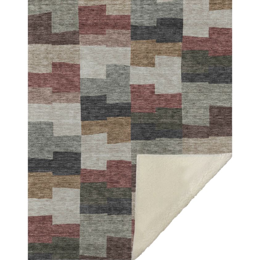 Flowing Harmony Paprika Washable Indoor-Outdoor Rug