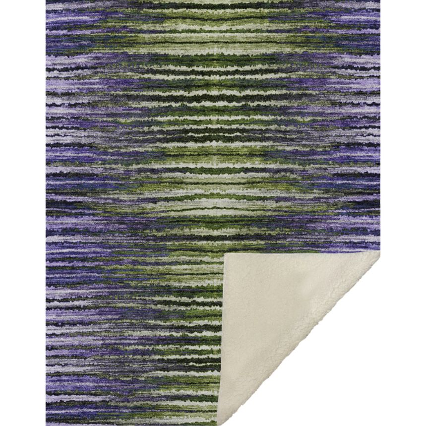 Pixel Weave Purple Washable Indoor-Outdoor Rug