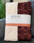 Panel Red Washable Indoor-Outdoor Rug
