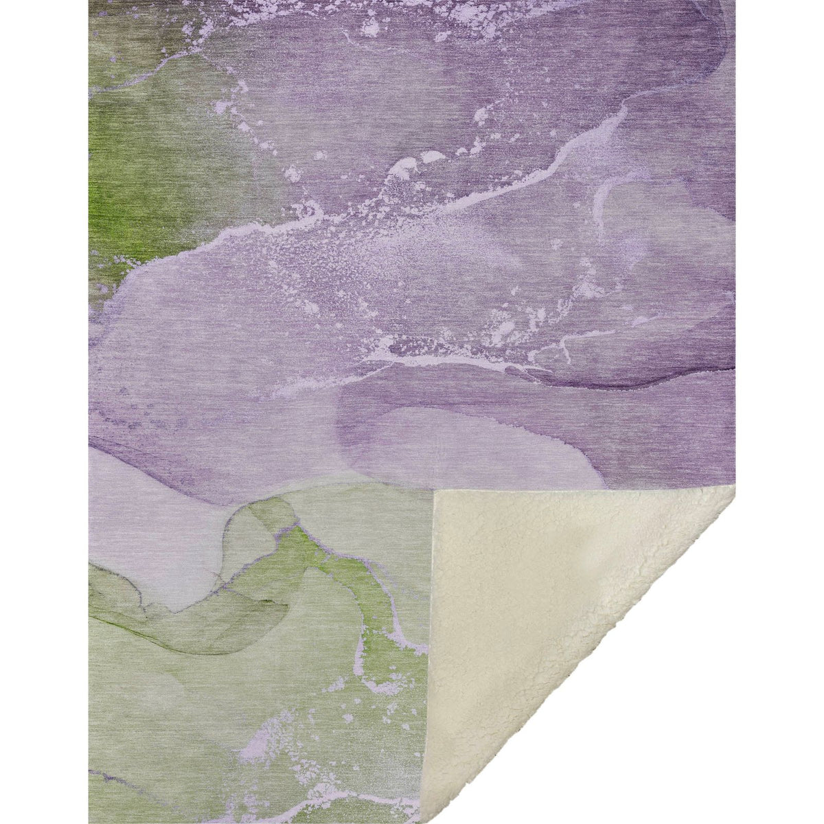 Muted Whispers Purple Washable Indoor-Outdoor Rug