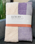 Gentle Waves Lilac Washable Indoor-Outdoor Rug