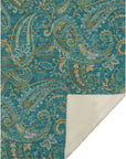 Paisley Teal Washable Indoor-Outdoor Rug